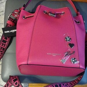 Karl Lagerfeld Fuchsia Shoulder Bag
